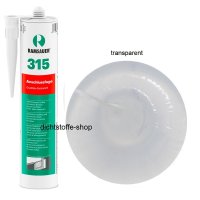 Ramsauer 315 Anschlussfuge transparent 1K Silikon Dichtstoff 310ml Kartusche