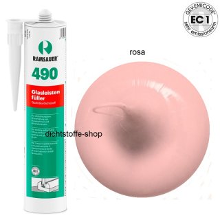 Ramsauer 490 Glasleistenfüller rosa 1K Silikon Dichtstoff 310ml Kartusche