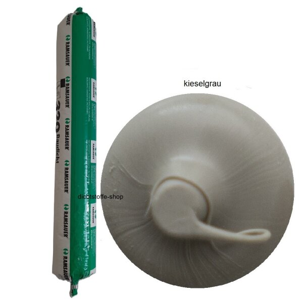 Ramsauer 320 Baudicht kieselgrau 1K Hybrid Dichtstoff 600ml Folienbeutel