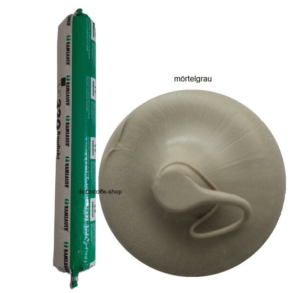 Ramsauer 320 Baudicht mörtelgrau 1K Hybrid Dichtstoff 600ml Folienbeutel