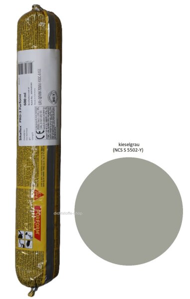 Sikaflex Pro 3 kieselgrau 1K Polyurethan Dichtstoff 600ml Beutel
