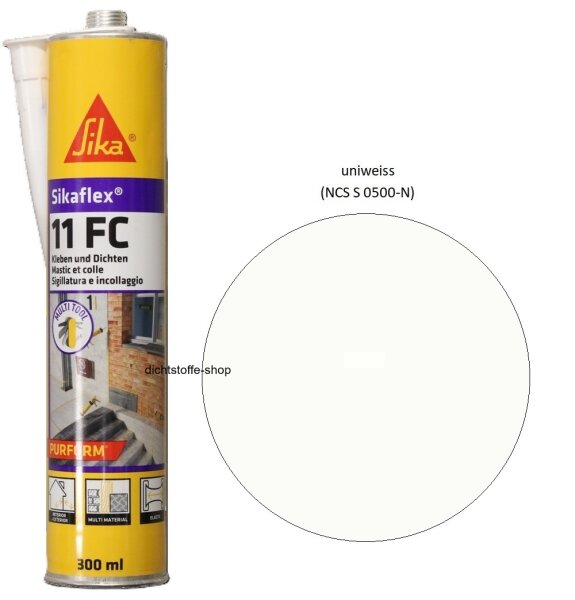 Sikaflex 11 FC uniweiß 1K Polyurethan Dichtstoff 300ml Kartusche