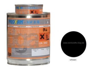 Proxan KV 3 G schwarz 2K Polysulfid Dichtstoff gießfähig 2.5L Gebinde