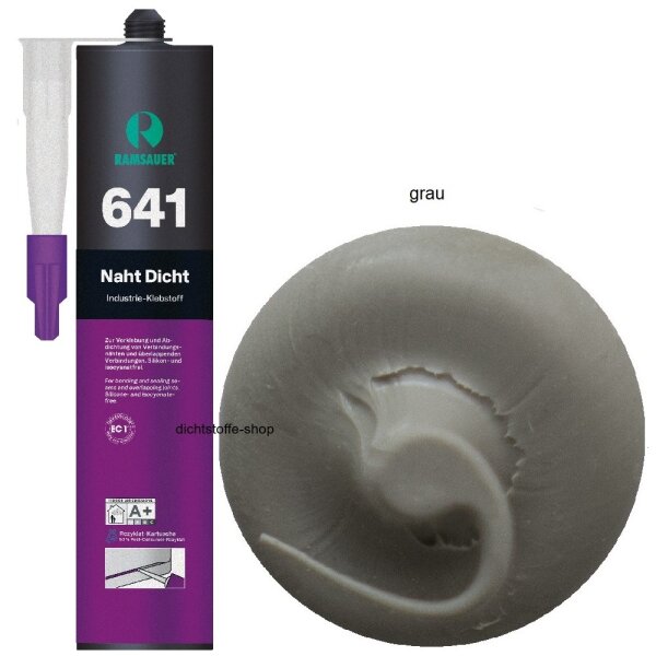 Ramsauer 641 Naht Dicht grau 1K Hybrid Klebstoff 450g/290ml Kartusche
