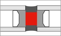 Ramsauer 1060 PE Fugen Vierkantprofil 1m x 20x25mm 100m anthrazit