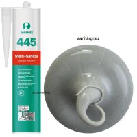 Ramsauer 445 Stein und Sanitär sanitärgrau 1K Silicon Dichtstoff 310ml Kartusche