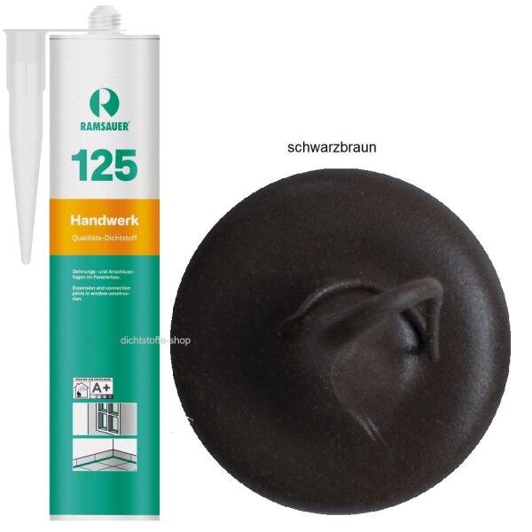 Ramsauer 125 Handwerk schwarzbraun 1K Silikon Dichtstoff 310ml Kartusche