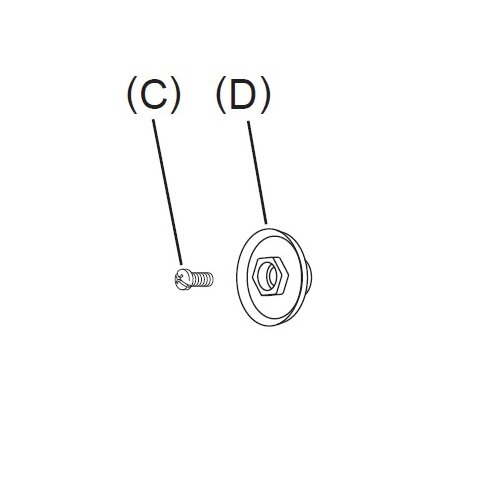 Panasonic Ersatzteil EY 3640-3641 NR. D+C Folienbeuteladapter+Schraube