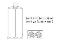 COX CBA 50 MR 2K Druckluft Dosierpistole 50ml 1:1/2:1 Mixpac I-Type Kartusche