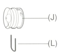 Panasonic Ersatzteil EY 3654 NR. J + L Sausage Pack Adaptor