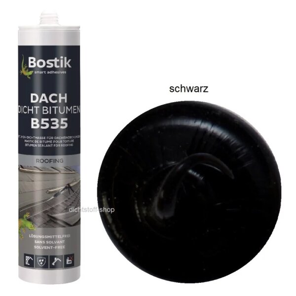 Bostik B535 Dach Dicht Bitumen Universaldichtstoff 300ml Kartusche schwarz