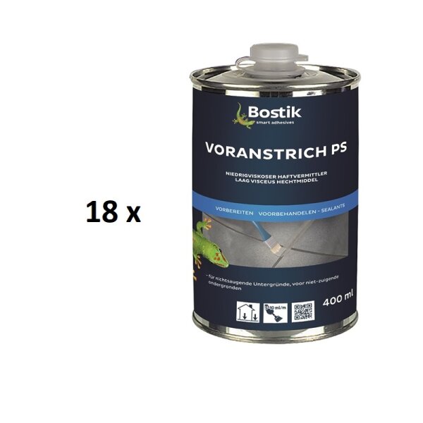 18 x Bostik Polysulfid Dichtstoff Voranstrich PS 400ml Dose
