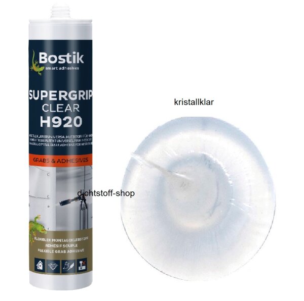Bostik H920 Supergrip Clear 1K Hybrid Klebstoff 300g Kartusche kristallklar
