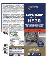 Bostik H930 Supergrip Metall 1K Hybrid Klebdichtstoff 305g/290ml Kartusche metallfarbend