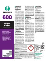 20 x Ramsauer 600 1K Silikon Klebstoff 395g Kartusche grau