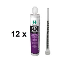 12 x Ramsauer 670 2K Silikon Klebstoff 340g Kartusche...