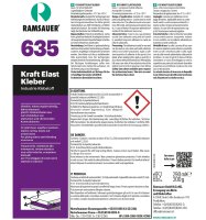 20 x Ramsauer 635 Kraft Elast Kleber glasklar 1K Hybrid...
