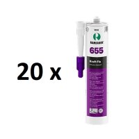 20 x Ramsauer 655 Kraft Fix grau 1K Hybrid Klebstoff 450g/290ml Kartusche