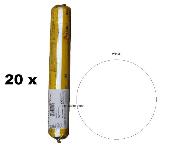 20 x Sikaflex AT Connection weiss 1K Hybrid Dichtstoff 600ml Beutel