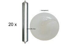 20 x Ramsauer 110 Acetat Silikon 1K Dichtstoff 600ml Beutel  transparent