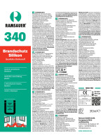 20 x Ramsauer 340 Brandschutz B1 Silikon Dichtstoff 310ml Kartusche transparent