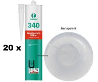 20 x Ramsauer 340 Brandschutz B1 Silikon Dichtstoff 310ml...