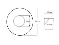 Fugodicht 2K Dichtstoff Gebinde Abfüllplatte Ø 162mm Gewinde Ø 50mm