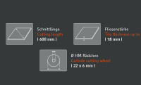 Jokosit Fliesenschneider Basic Cut 154 Schnittlänge...