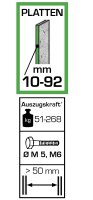 Hufa 2er Pack Universal Hohlraumanker-Dübel M5 Schrauben-Stangen