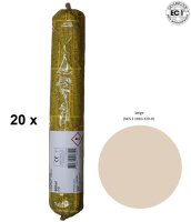 20 x Sikaflex Pro 1 beige 1K Polyurethan Dichtstoff 600ml...