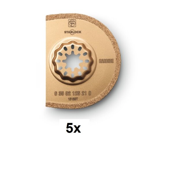 Fein Multimaster Multitalent 5er Pack Hartmetall Sägeblatt Ø 75mm 1.2mm SL