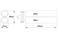 MK TS447X Druckluft Klebstoffpistole 2 x 310ml 1:1 Einzelkartuschen