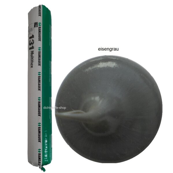 Ramsauer 131 Multiflex eisengrau 1K Silikon Dichtstoff 600ml Folienbeutel