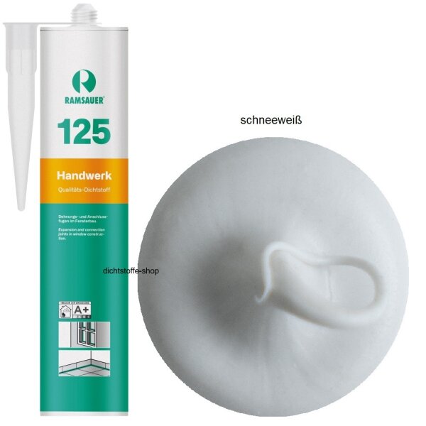 Ramsauer 125 Handwerk schneeweiss 1K Silikon Dichtstoff 310ml Kartusche