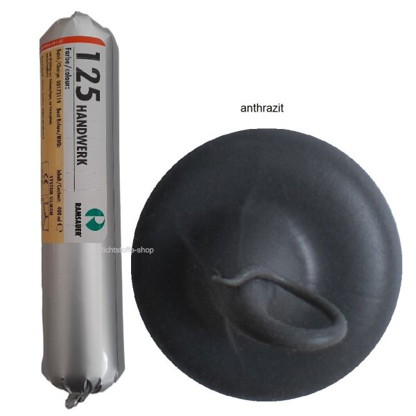 Ramsauer 125 Handwerk anthrazit 1K Silikon Dichtstoff 400ml Folienbeutel