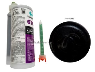 Ramsauer 670 2K Silikon Klebstoff 620g Doppelkartusche schwarz