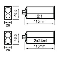 Irion 2K Klebstoff Dosierpistole DP-50 50ml...