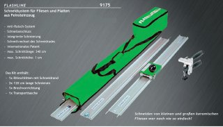 Hufa Fliesenschneidsystem  Flashline bis 3400mm