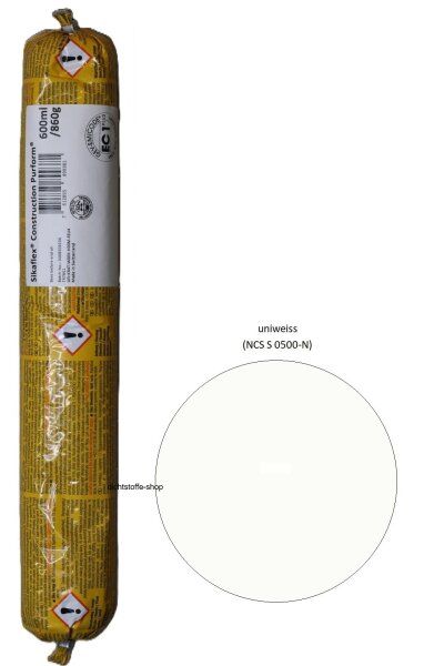 Sikaflex Construction 1K Polyurethan Dichtstoff 600ml Beutel uniweiß