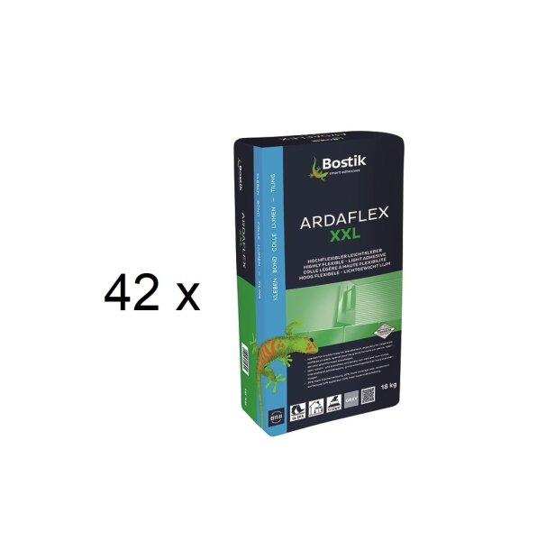 42 x Bostik Ardaflex XXL Flex Fliesenkleber Dünnbettmörtel 18kg Sack