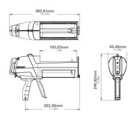 Mixpac DM2X 400-01 2K Austragungsgerät 400ml 1:1/405ml 2:1