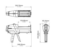 Mixpac DM2X 200-10 2K Klebstoff Austragungsgerät 250ml 10:1