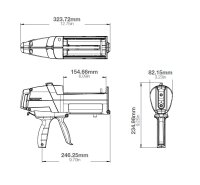 Mixpac DM2X 200-10 2K Klebstoff Austragungsgerät 250ml 10:1