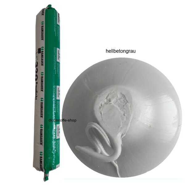Ramsauer 320 Baudicht hellbetongrau 1K Hybrid Dichtstoff 600ml Folienbeutel