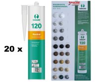 20 x Ramsauer 120 Neutral 1K Silikon Dichtstoff 310ml...