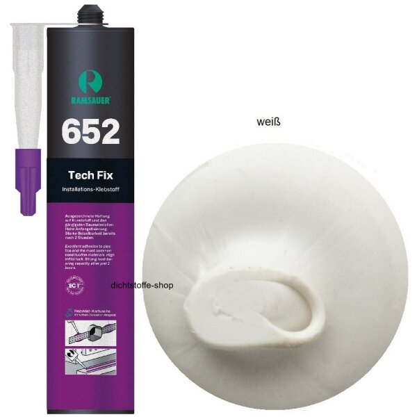 Ramsauer 652 Tech Fix Installations SMP Klebstoff 470g Kartusche weiß
