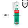 20 x Ramsauer 340 Brandschutz B1 1K Silikon Dichtstoff 310ml Kartusche