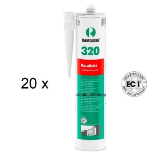 20 x Ramsauer 320 Baudicht 1K Hybrid Dichtstoff 310ml Kartusche