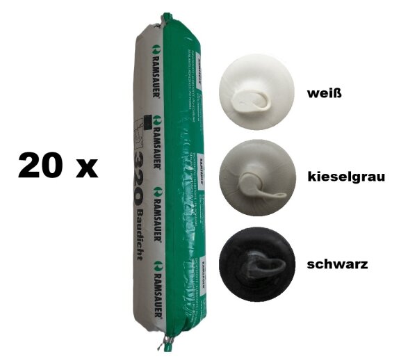 20 x Ramsauer 320 Baudicht 1K Hybrid Dichtstoff 400ml Beutel
