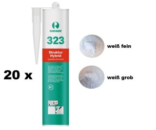 20 x Ramsauer 323 Struktur Hybrid 1K Hybrid Dichtstoff 310ml Kartusche